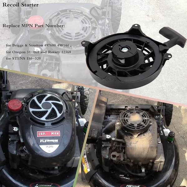 497680 Tilbagefjederstarter-sæt | 497680 Tilbageviklingstarter | Tilbagevikling Tilbagefjederstarter Kompatibel med Briggs and Stratton 497680 6.75 Motor Oregon 31-068 og