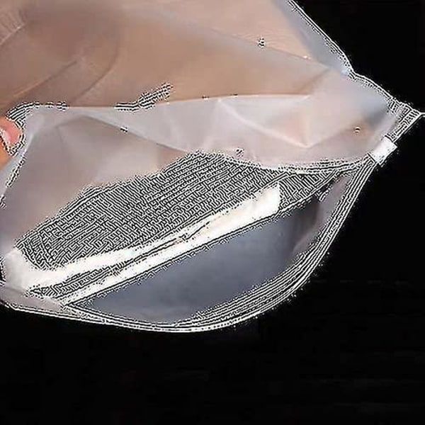50 stk. Opbevaringsposer til Tøj, Frostsikre Plastikposer med Lynlås, Rejseforseglede Opbevaringsposer med Ventilationshuller 14x20cm