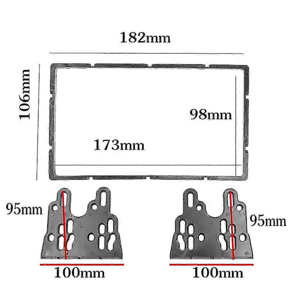 7 / 6,5 tommers 2 Din bil dashbord ram radio fascia mp5 adapter panel for I-25 / Accent / / 2010+