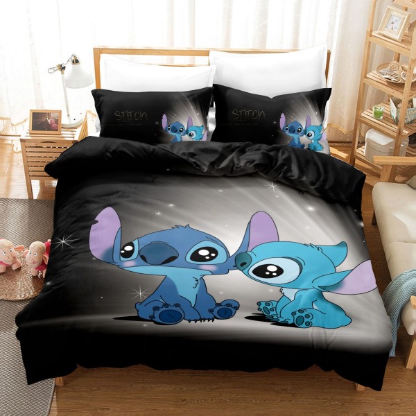 Tegnefilm animation Stitch-serien sengetøj dynebetræk tre stykker Stitch-30 140*210 three-piece set