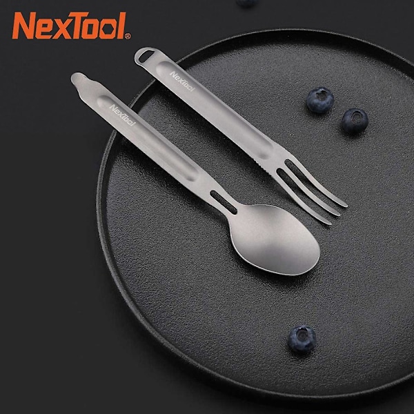 Nextool Utomhus Titan Gaffel Sked Matlagning Titan Sked Bordssilver Bestick Spork Set Bärbar För