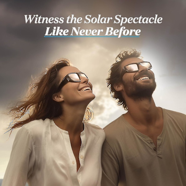 Solglasögon för solförmörkelse (2-pack) 2024 Ce och Iso-certifierade säkra nyanser för direkt solvisning Nasa-godkända 2024 -GSL