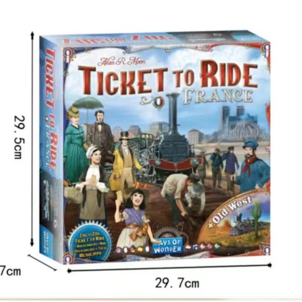Engelsk og amerikansk version af Ticket To Ride Europe brætspil kort