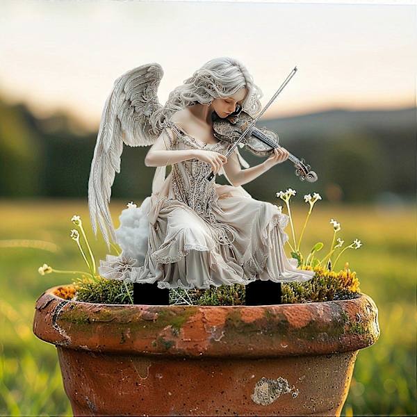 Boheemi Fairy-kukkaistutuskoriste, 2D Fairy Garden -istutuslisävarusteet, Fairy Garden -hahmot ruukkukasveille ja puutarhan pihapiirin nurmikon koristeluun k3