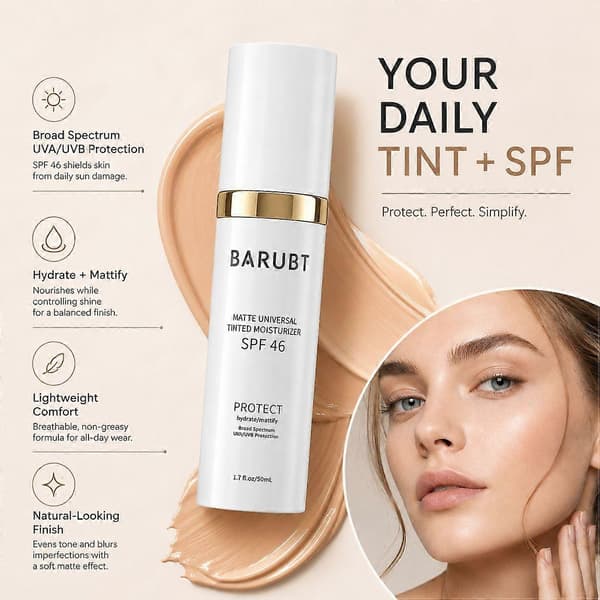 SPF46 Solcreme Tonet Creme, Dugfrisk & Mat Valgfri Let Spredelig Isolerende Lotion Til Daglig Makeup Base A