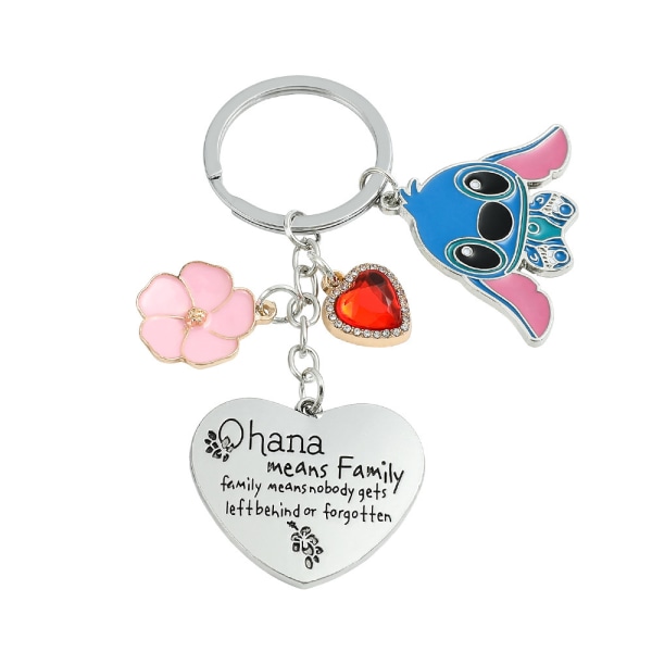 Stitch Gifts Keychain Familj Vänskapspresent Hjärtformad nyckelring