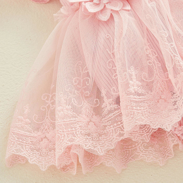 Nyfödd flicka sommar kläder set blommig spets volang ärmlös tutu klänning pannband 2 delar outfit set -GSL FF ZD 80cm