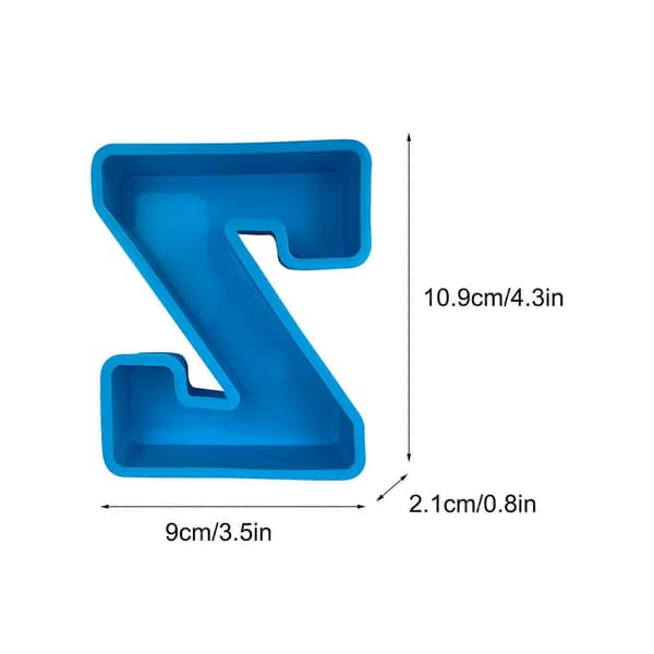 Bokstavkake Bakeform Engelsk Bokstav Silikonform 3D Bokstav z