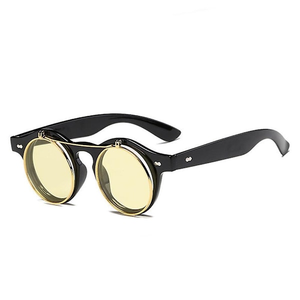 Aurinkolasit Flip Up Circle Steampunk -tyyliset suojalasit Pyöreät Retro Vintage Cyber color08