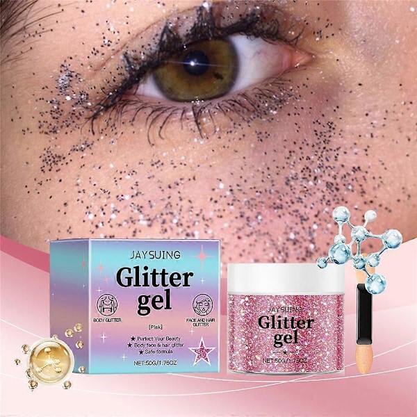 Glitter Gel Lys Hvid Højglans Gel Krops Højglans Gel pink