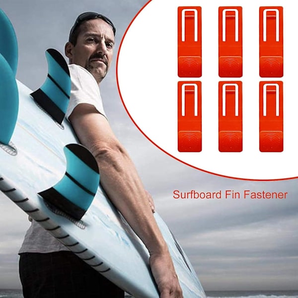 6 stk. Surfboard Fin Festesett, 4,7 * 1,7 cm Surfboard Fin Klips, Su_p Fin Utskifting blue