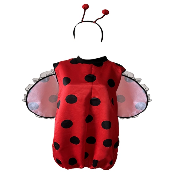 Vuxna barn Cosplay Kostymer Halloween Bee Ladybug Kostymer Red 130