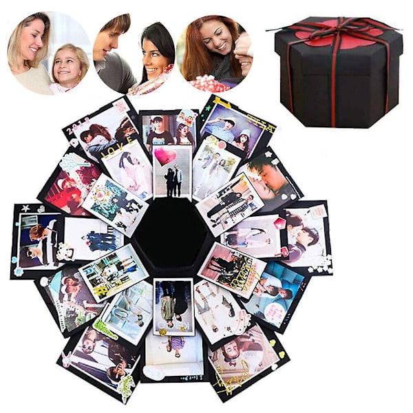 50% RABAT, Overraskelseseksplosionsboks Kærlighedsminde DIY Fotoalbum til Jubilæum Fødselsdag Gave