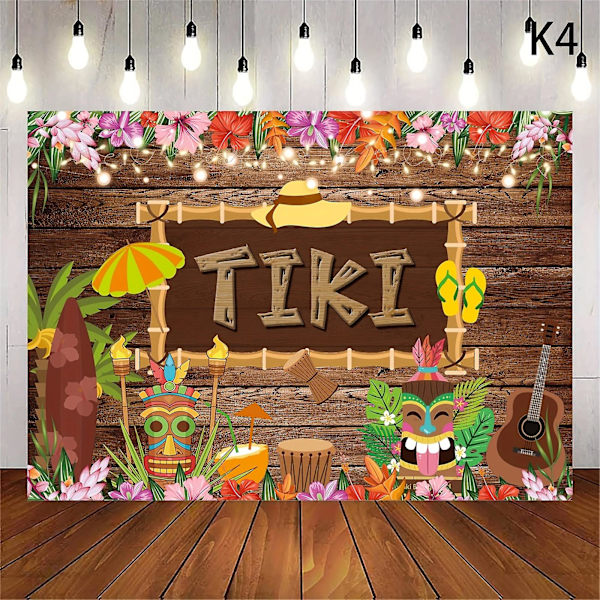 Havaijilainen Aloha-juhlan koriste, kesäisen Luau-juhlan taustakankaalla banneri valokuvausta varten Luau Havaijilainen juhlan taustakoristeiden tarvikkeet d