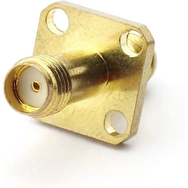2 st SMA Hon till SMA Hon Koppling med 4-håls Fläns RF Koax Adapter (D-583-A)