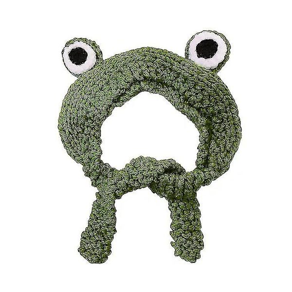 Groda Hatt Stickad Hatt Utomhus Groda Stickad Vinter Söta Öron Skyddande Beanie Hattar