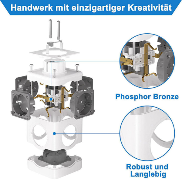 Stikkontakt kube uten kabel 5/4 rom multistikkontakt stikkontaktadapter kube 1X -GSL ZD C a