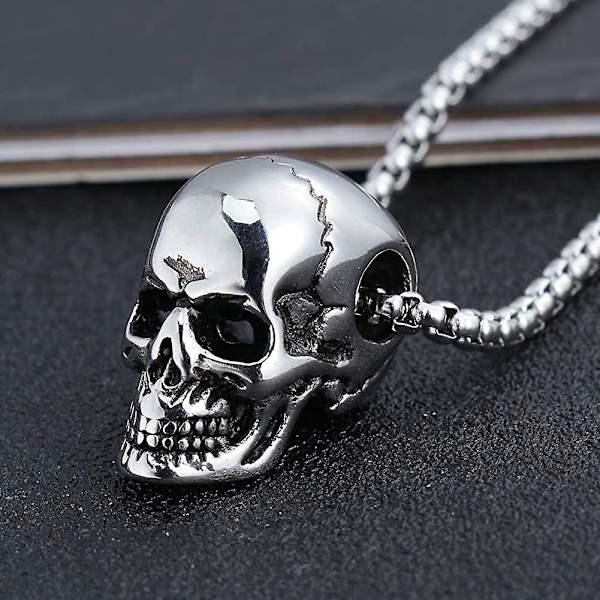 Kallopääriipus Kaulakoru Ruostumaton Teräs Gootti Punk Choker Ketju Miehille