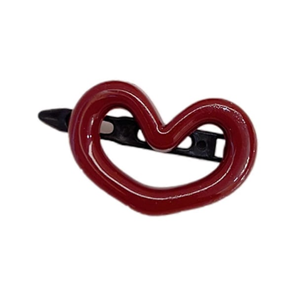 Plastik Y2k Hjerte Hårnåle Søde Hårklemmer Mode Hårnåle Hårtilbehør maroon