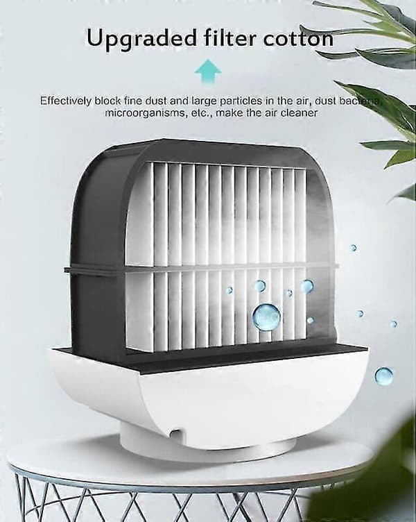 Mini USB 7 Farve Befugtende Negativ Ion Luftkøler Køleventilator -DGZD green