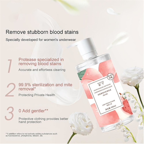 Vaskemiddel til Underundertøj til Gravide og Babyer - Azure Orchid og English Pear & Peach peach