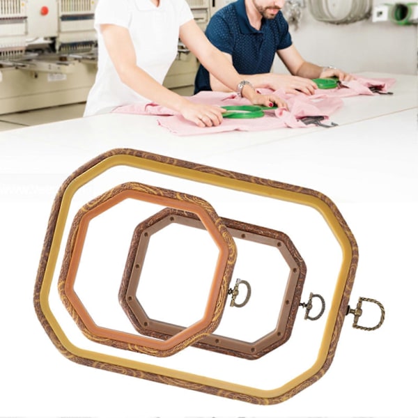 3 stk. Håndværk DIY Broderi Hoops Nålkunst Korssting Ringramme