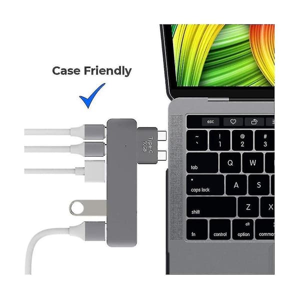 Dual Type-c Extender Adapter Usb-c 3 Hun Til Han Udvidelsesadapter 40gbps 5k Video Til Pro Air-1 -GLS