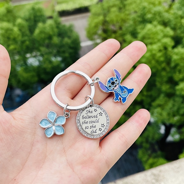Stitch nøglering japansk og koreansk sød anime perifer Lilo og Stitch vedhæng