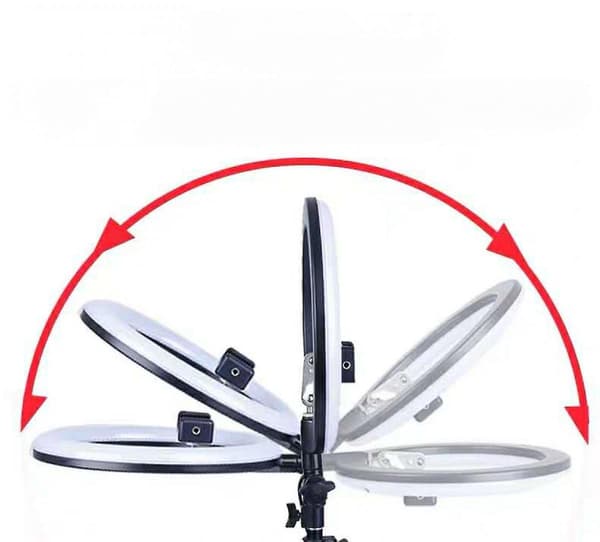 16CM Selfie Ringlys med Tripod Stativ, LED Ringlys for Live Stream/Sminke