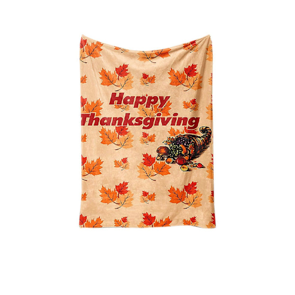 Halloween Dekoration Udendørs Thanksgiving Lønneblad Tæppe Print Nap Dækken Tæppe Flannel Tæppe Udendørs Isoleringstæppe Spiltæppe
