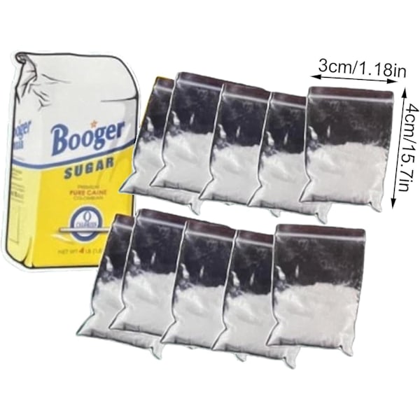 Små Blow Baggies *Prank Stickers*, Coke Bag Stickers Prank, Små Blow Baggies 10pcs