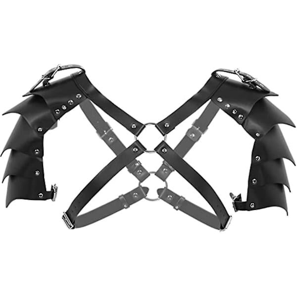 Skulderpanser Læder Brystrem Justerbar Ridder Cosplay Kostume Klub Wearshoulder Armor Læder Brystrem Justerbar Ridder Cosplay Kostume Clu