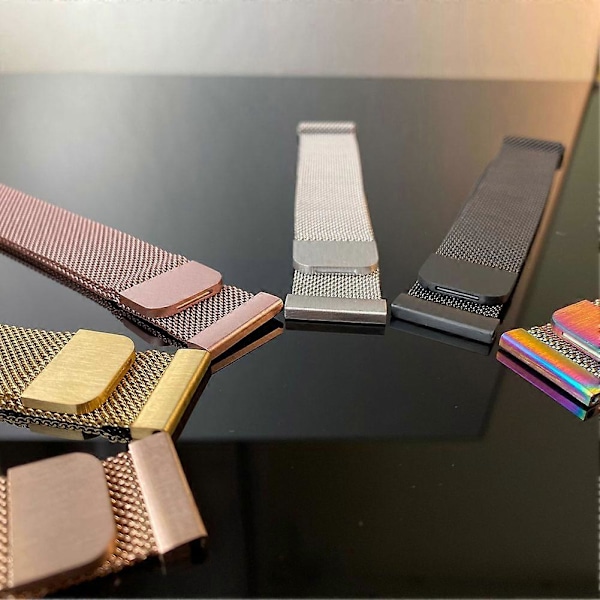 Urremme i rustfritt stål med justerbar spenne - Motebestandig urrem for de fleste klokker rose gold