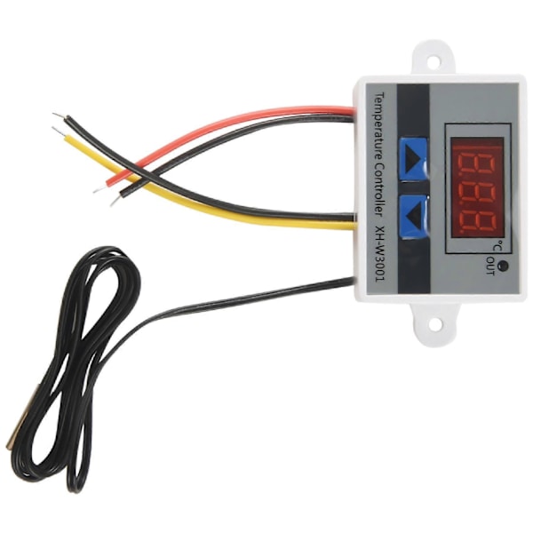 220V Digital LED Temperaturregulator 10A Termostatkontrollbrytare Sonda Ny