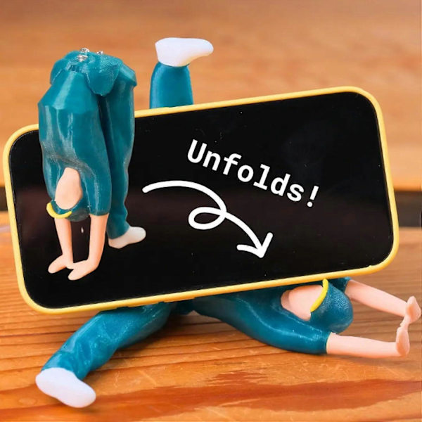 Breakdancer Telefonhållare, Break Dancer Rolig Telefonhållare, Australisk Breakdance-Flicka Actionfigur Telefonhållare 360 Rotation 2pcs