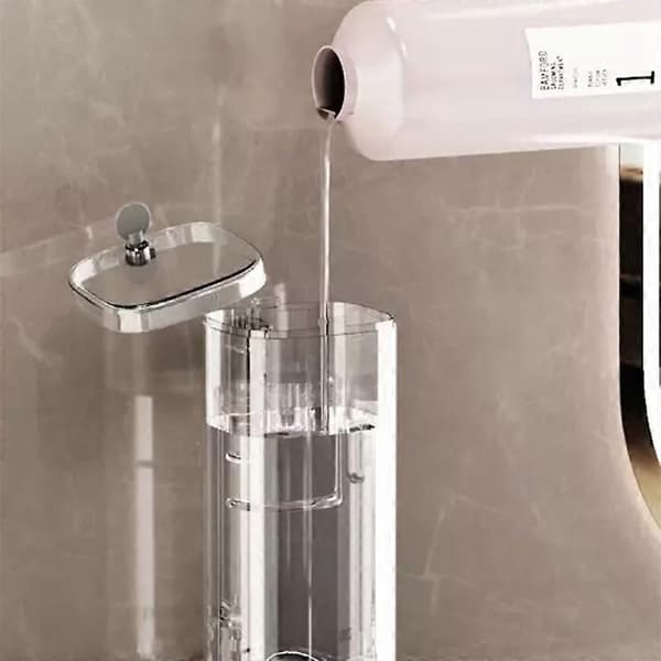 Sugerørssåpedispenser 16oz/450ml Veggmontert Dusjsåpedispenser glossy translucent grey