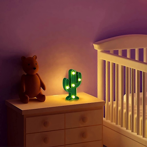 2 stycken LED-kaktus/Flamingos-lampa Kaktus Flamingos Dekorationer Söt Bord Natlampa LED Natlampa Mini Sovrumslampa för Barnrum Sovrum Fest