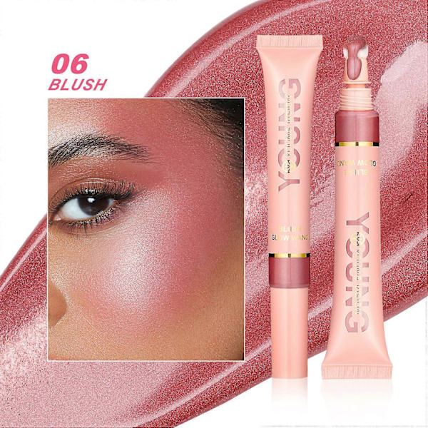 Bronzeri/Poskipuna/Korostaja Nestemäinen Tikku, 3 Osainen Kontur Meikki, Kauneus Poskipuna Sienen Kanssa, Pehmeä ja Kestävä Luonnollinen Mattapintainen Lopputulos k2 liquid blush