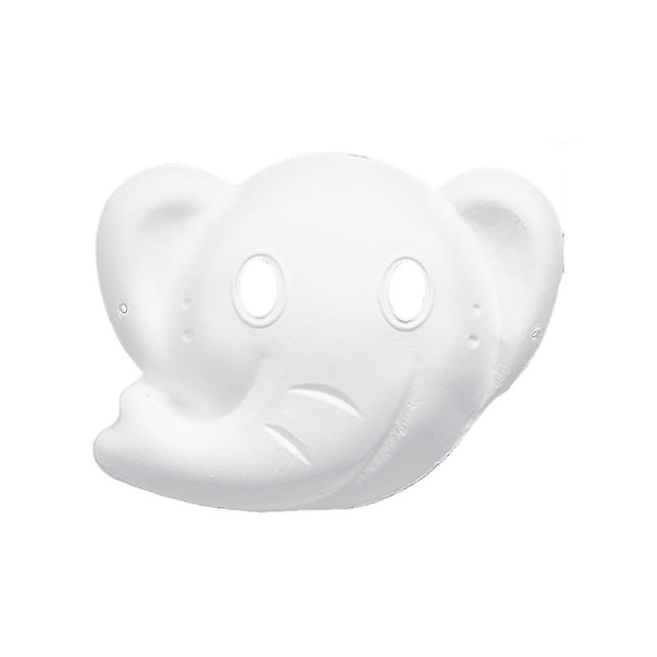 Blank Farvet Maleri Maske Masquerade Cosplay Pulp Maske Børnehave Diy Tilbehør Jikaix_GET IT Gaver elephant**