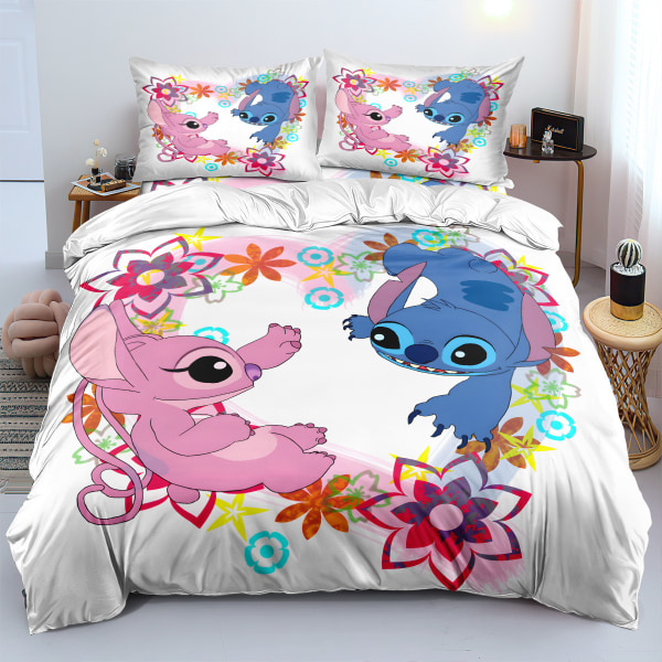 Stitch-serie børstet tredelt sett RM-9 200*230 three-piece set