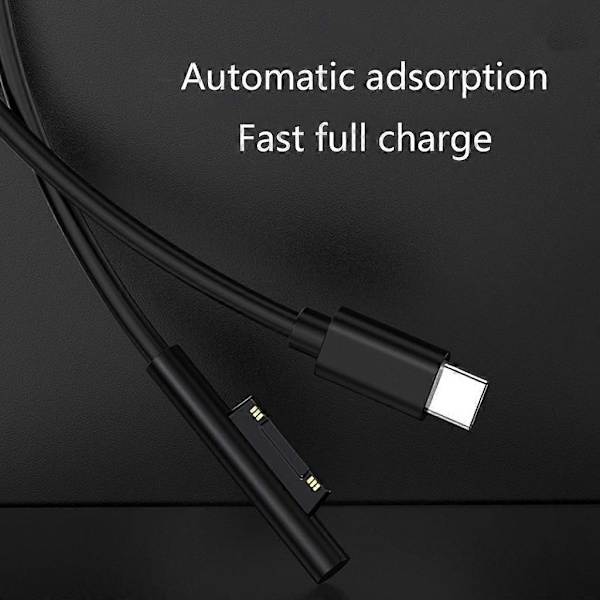 USB C Strømforsyningsoplader Adapter Opladerkabelledning til Surface Pro 7/6/54/3