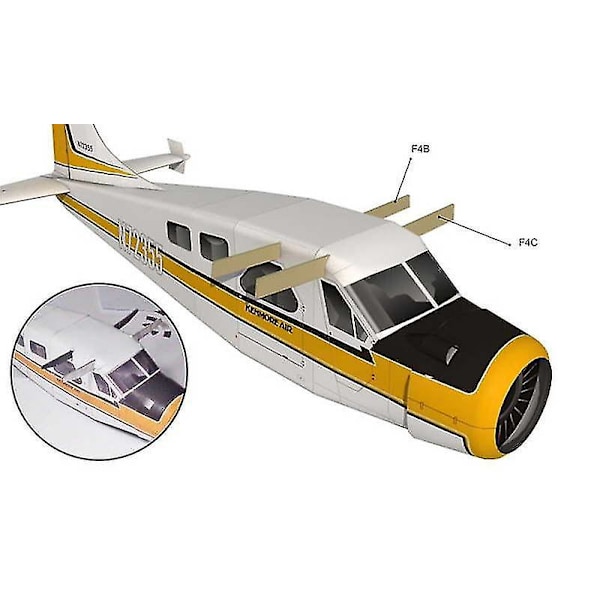 DIY 1:32 45cm DHC 2 Beaver Sjöflygplan Montera Handarbete 3D Pusselspel Barnleksak | flygplan Pappersmodell