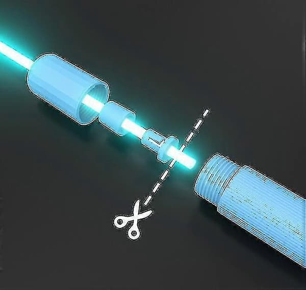 Lysande hopprep, justerbart 2,8 m, hopprep med LED-ljus