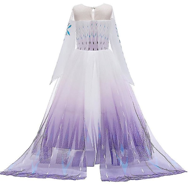 Frozen 2 Queen Elsa Princess Cosplay Gradient-kostyme Barn Jenter Fest Fancy Dress Performance 3-4 Years