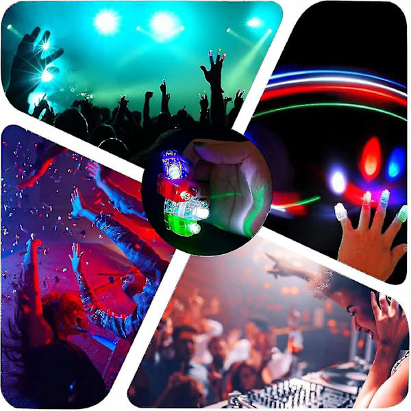 20 kpl Super Bright Led Sormusvalot Sormi Taskulamppu Valo Leikkiä Party Favor Tarvikkeet (sekoitettu väri)