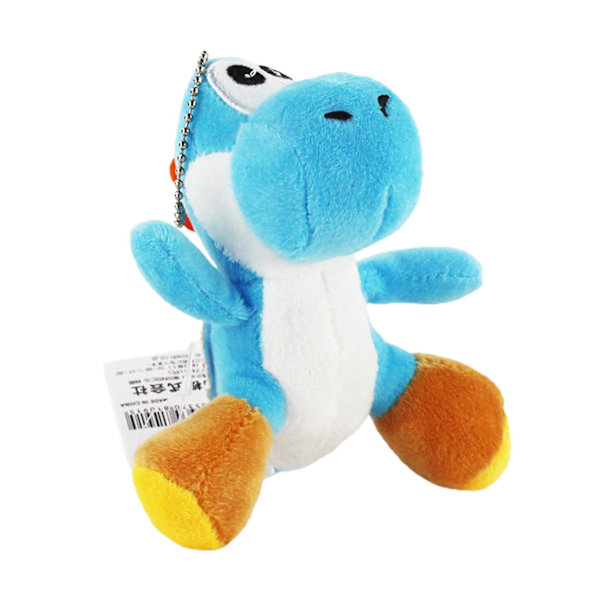 12cm Super Mario Bros Yoshi Plyschdocka för Barn, Barnleksak, Present light blue