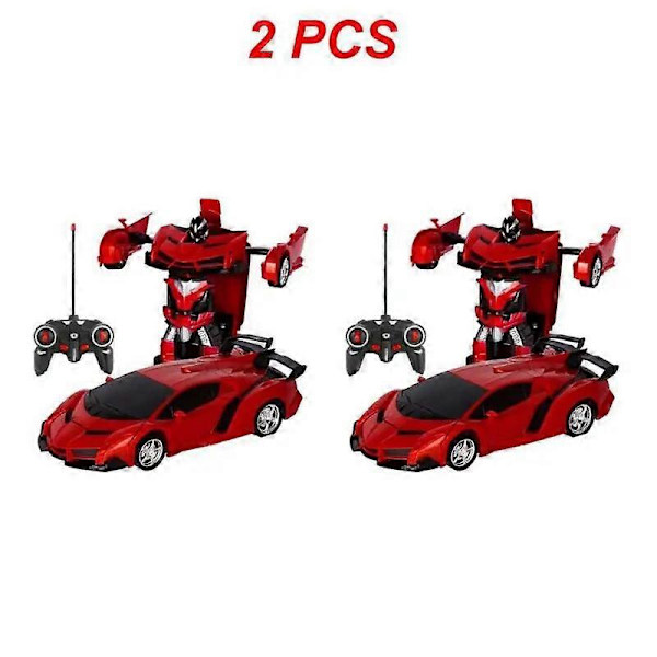 1/2 kpl Kaukosäätimellä Ohjattava RC-Auto Muuntautuva Robotti Urheiluajoneuvo Malli Robotti Lelut Hieno Muodonmuutos style a 2pcs