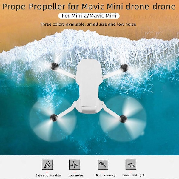 1 Set Lågbrus Trebladiga Propellrar Kit för Mavic Mini 2/Mavic Mini Drone black
