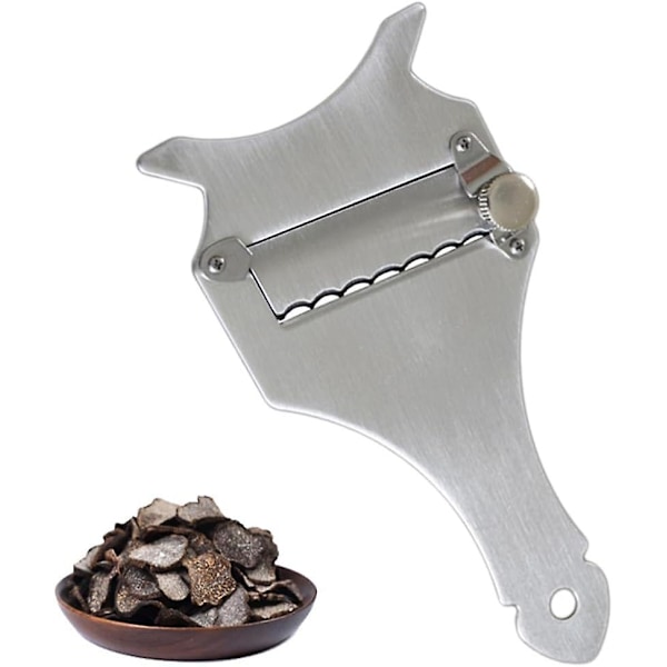 Tryffel- og Chokoladeskærer, Rustfrit Stål Tryffelslicer til Svampe Ost, Justerbar Klinge til Præcisionsskæring b -wave cutter