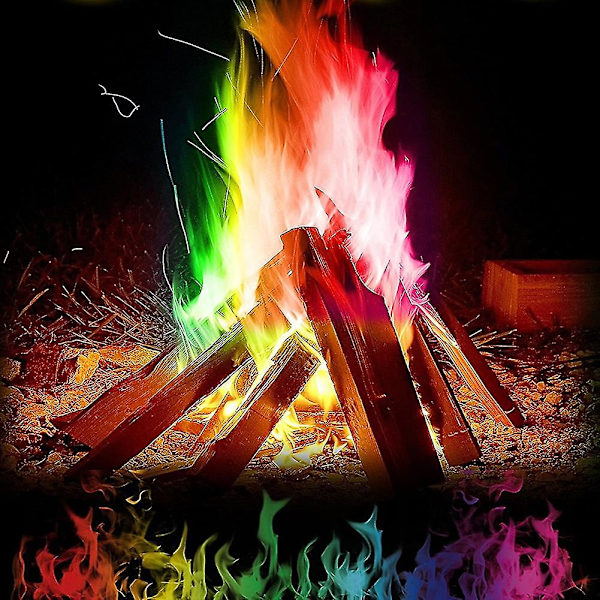 500/300/100/50g Fargeendrende flammepulver for bål Familie utendørs fest strand camping DF ZD B2 100g